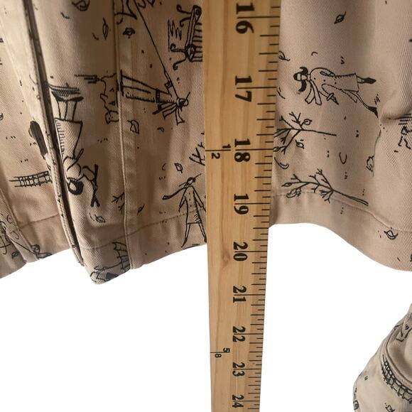 Christopher‎ & Banks Vintage Size Small Novelty Print Fall Rain Print Jacket - Picture 11 of 11